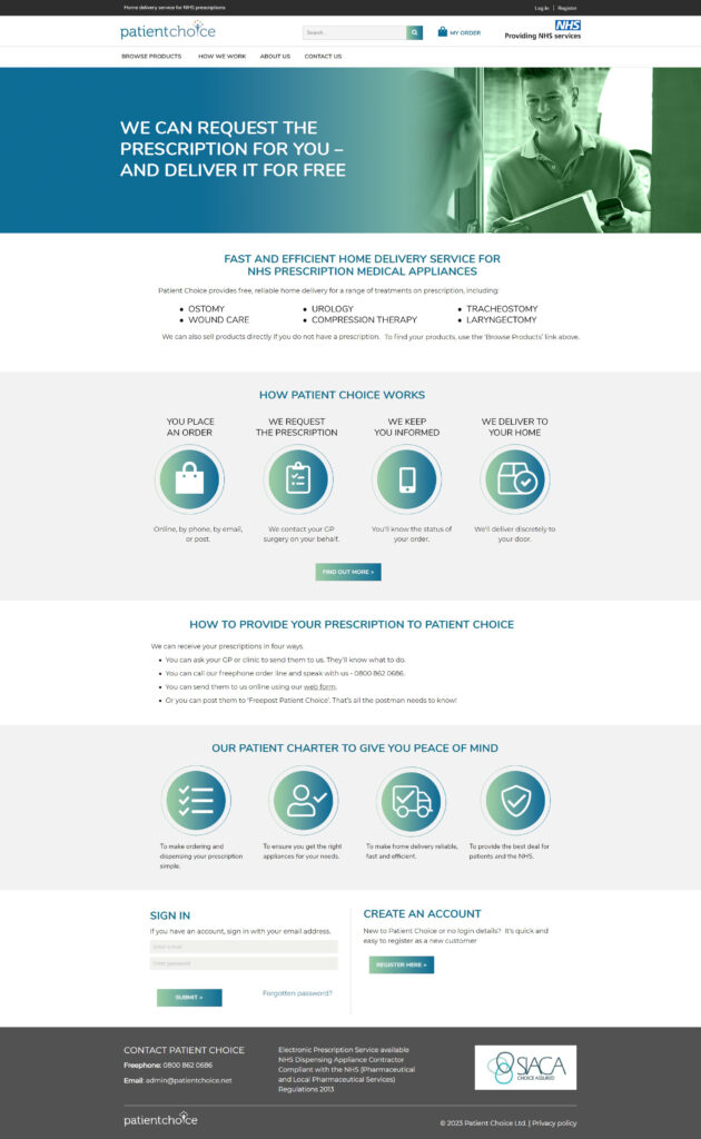 Patient Choice Delivery Website Patient Choice